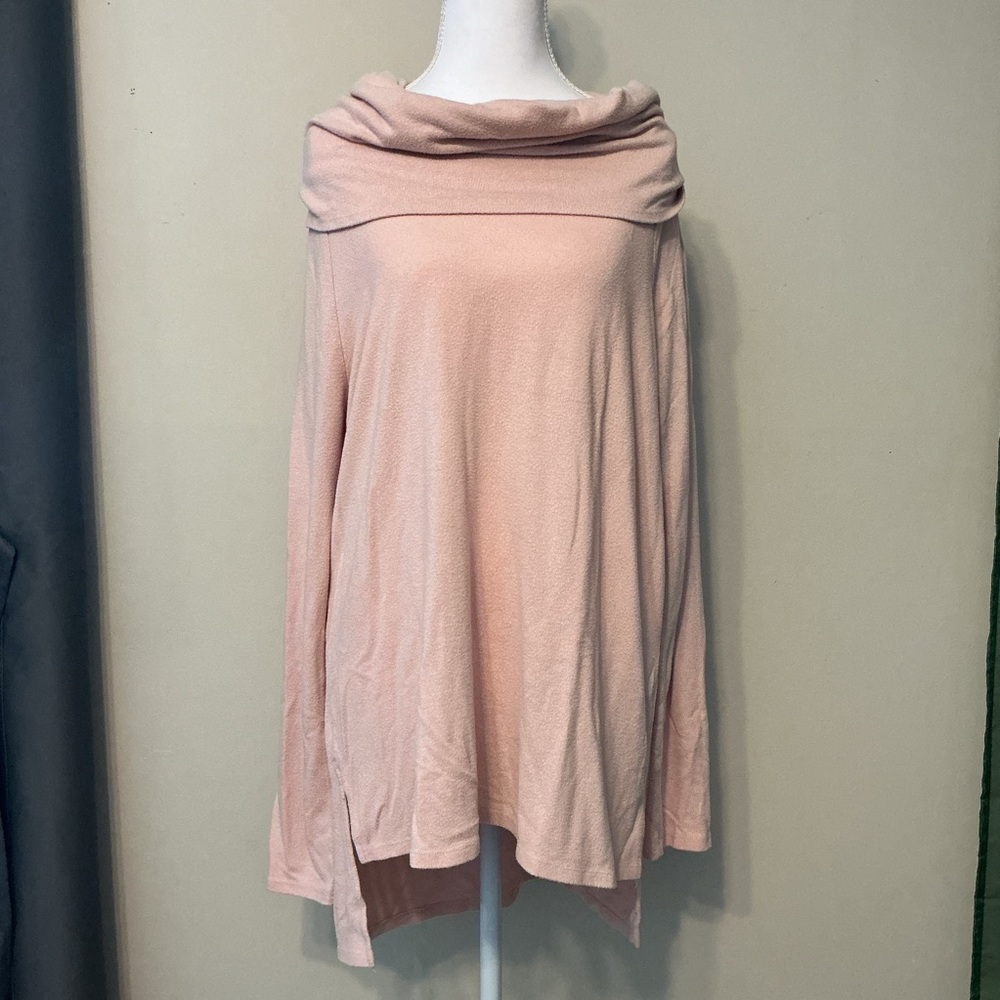 Gibson Soft Pink Cowl Neck Top